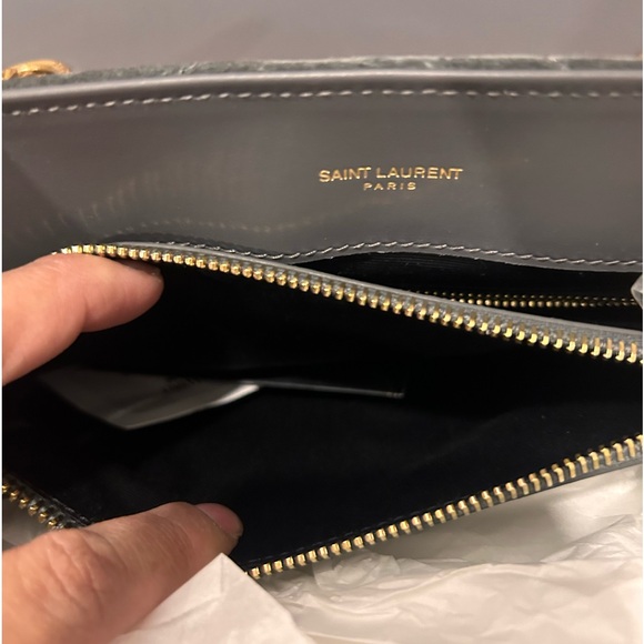 YSL NWt Medium Lou Matelassé Suede Shoulder bag - Picture 11 of 13